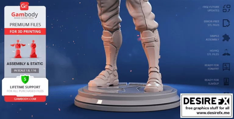 Overwatch Soldier 76 3D打印模型|Overwatch – Soldier 76