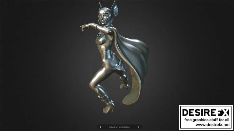 女战神：雷神之锤3D打印模型|Female Thor