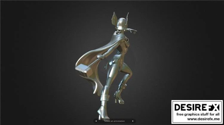 女战神：雷神之锤3D打印模型|Female Thor