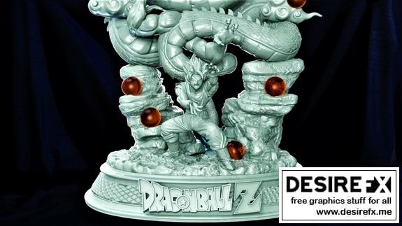 龙珠Z 悟空 3D打印模型|Goku and Shenron Dragon Ball Z