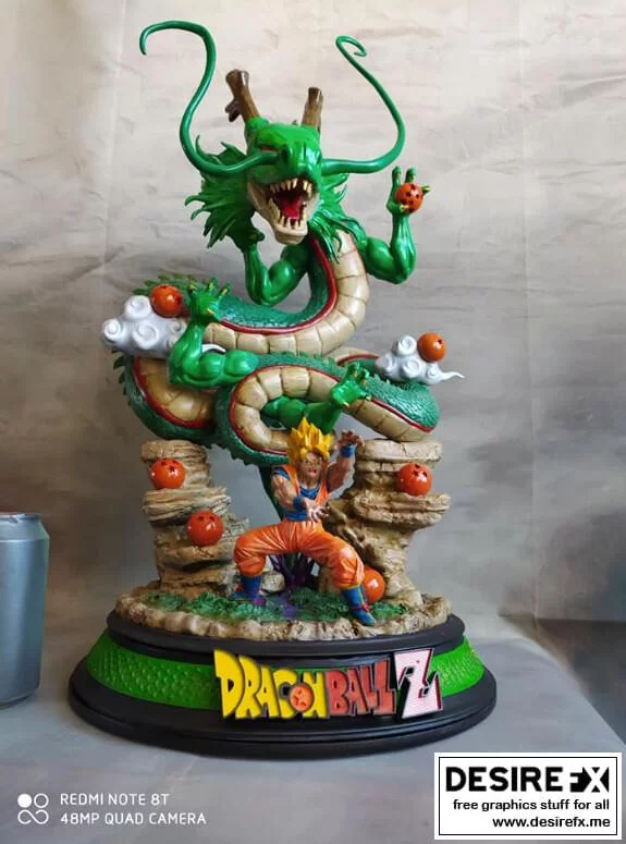 龙珠Z 悟空 3D打印模型|Goku and Shenron Dragon Ball Z