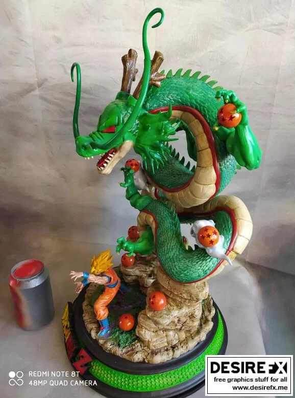 龙珠Z 悟空 3D打印模型|Goku and Shenron Dragon Ball Z