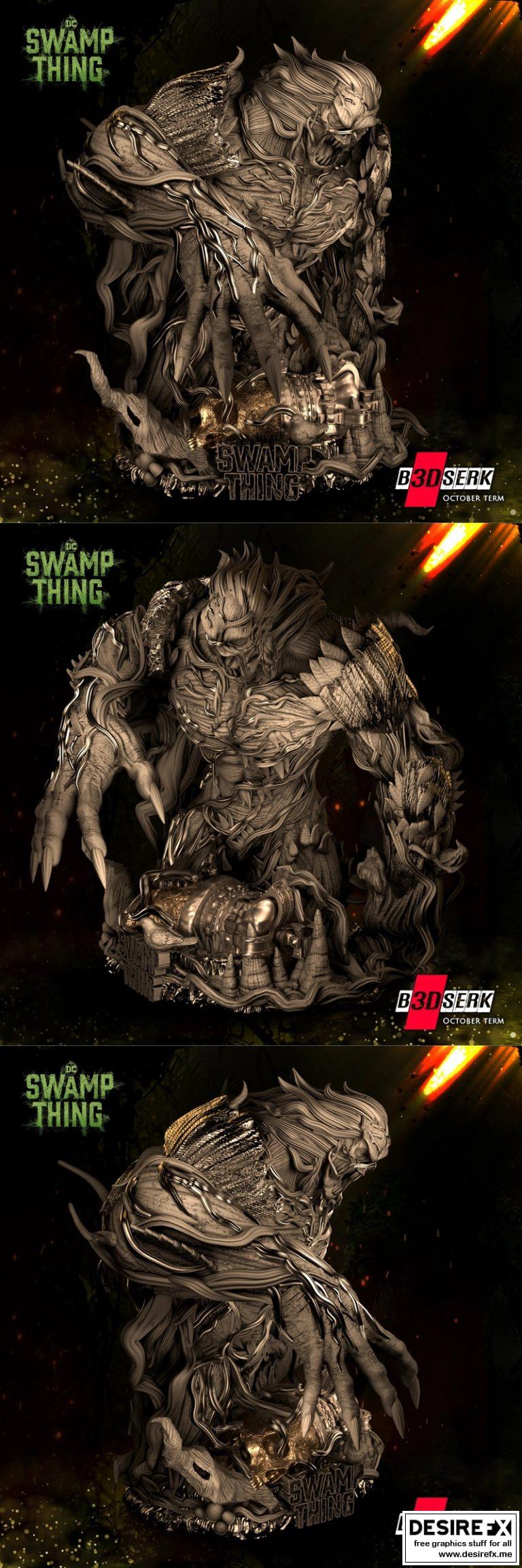swamp thing 3D打印模型|The Swamp Thing Bust