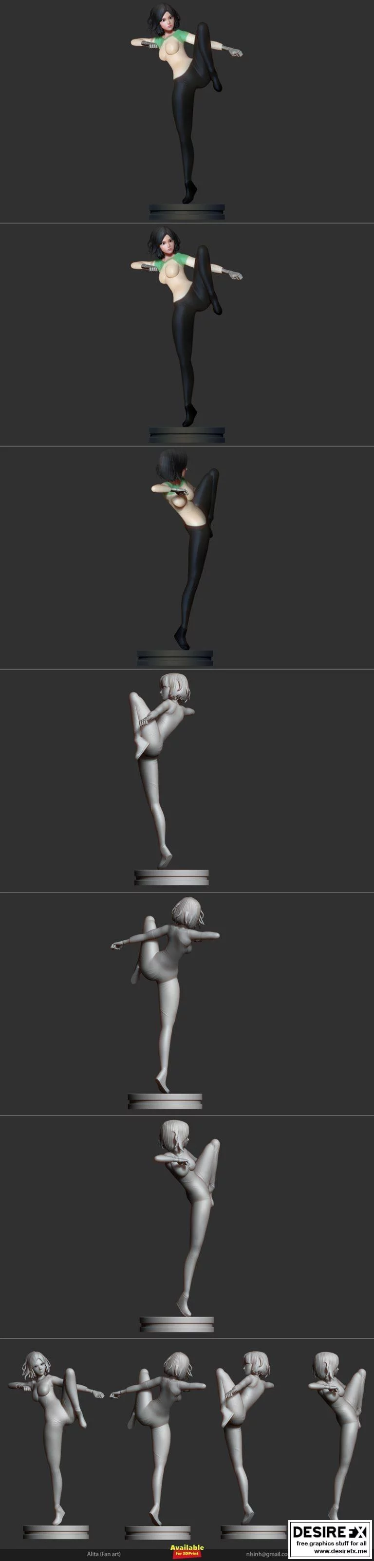 阿拉塔 3D打印模型|Alita – Battle Angel