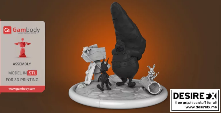 Kit Asterix-Obelix-Dogmatix 3D打印模型|Kit Asterix-Obelix-Dogmatix