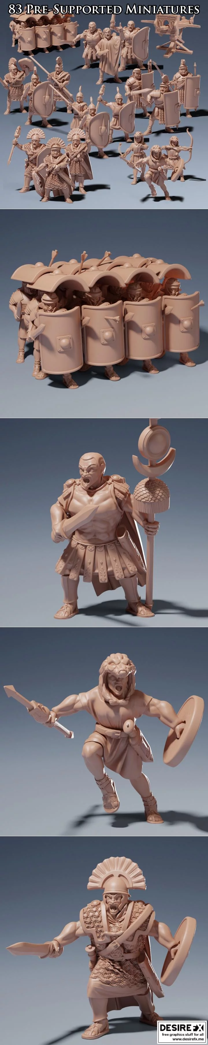 罗马军团 - 完整套装 - 3D打印模型|Roman Legion – Complete Set