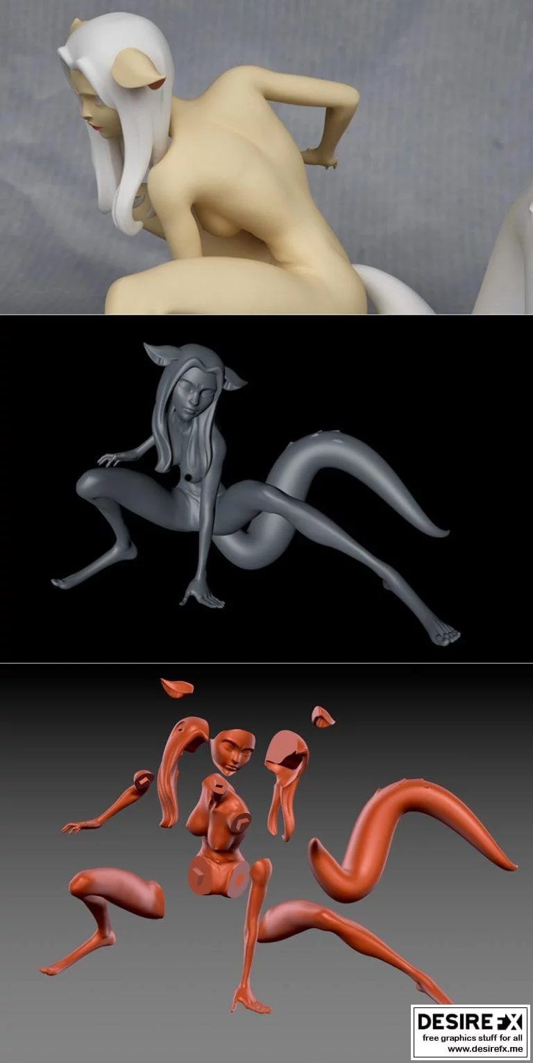 狐仙洪湖镜 3D打印模型|Fox Spirit huli jing