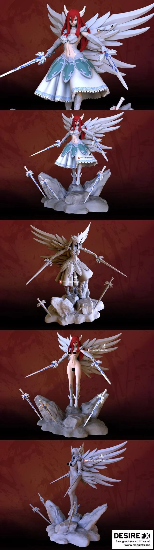 埃兹拉·斯卡雷特 3D打印模型|Erza Scarlet – Standard