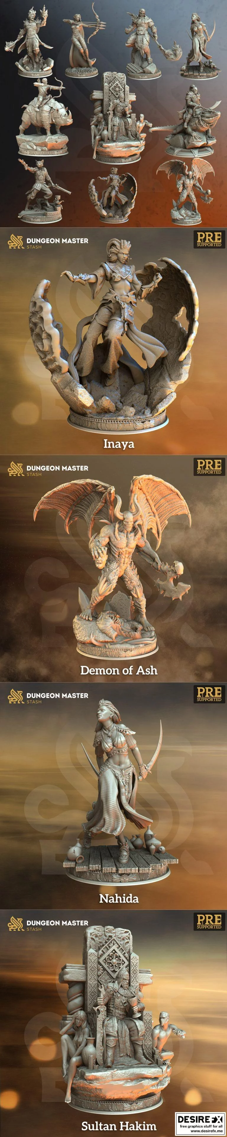 DM Stash 七月2021 《咒术回战》角色模型3D打印版|DM Stash July 2021