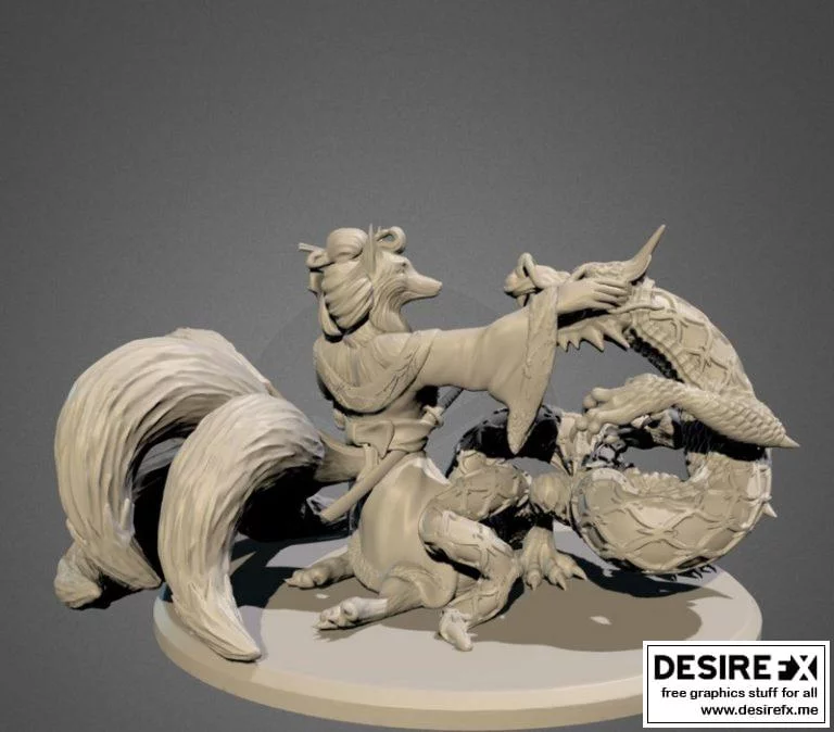 龙与艺伎：3D打印模型呈现|Geisha and Dragon