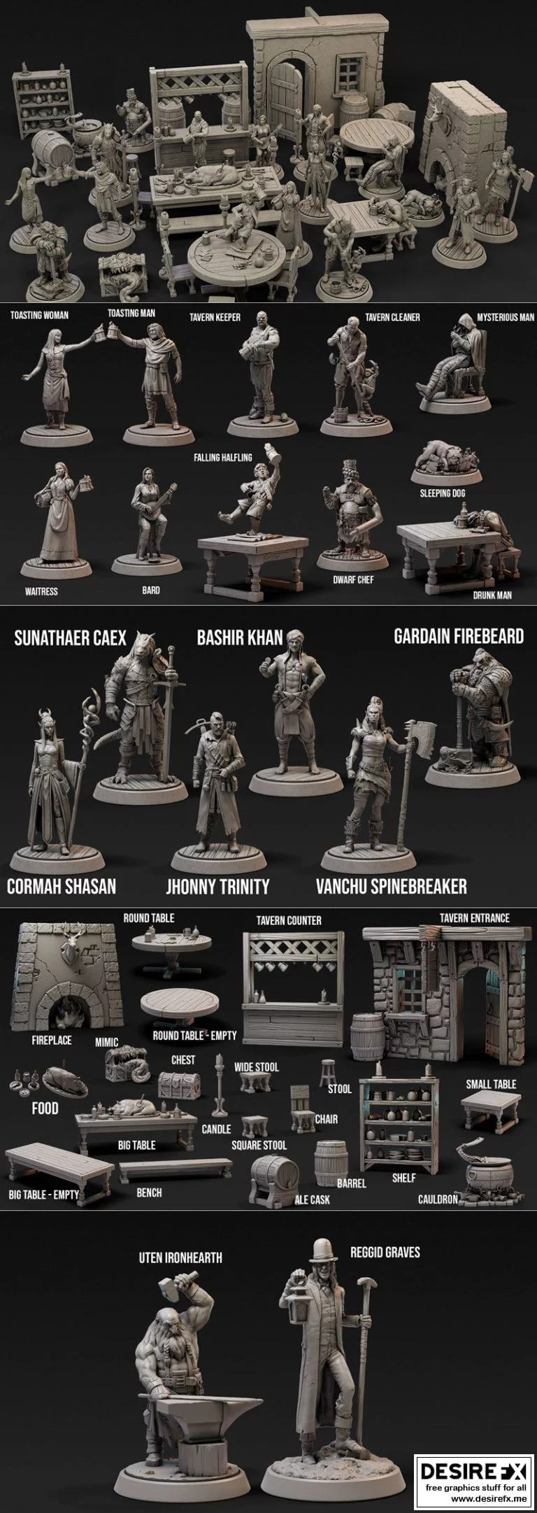 洛特工作室幻想世界-欢迎礼包2.0 3D打印模型集|Loot Studios Fantasy – Welcome Pack 2.0