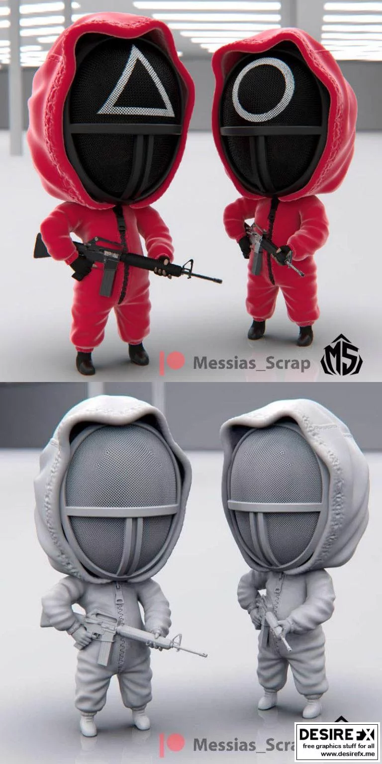 宝可梦3D打印模型：小火龙|Squid Game Chibi – Messias Scrap – 3D Print Model