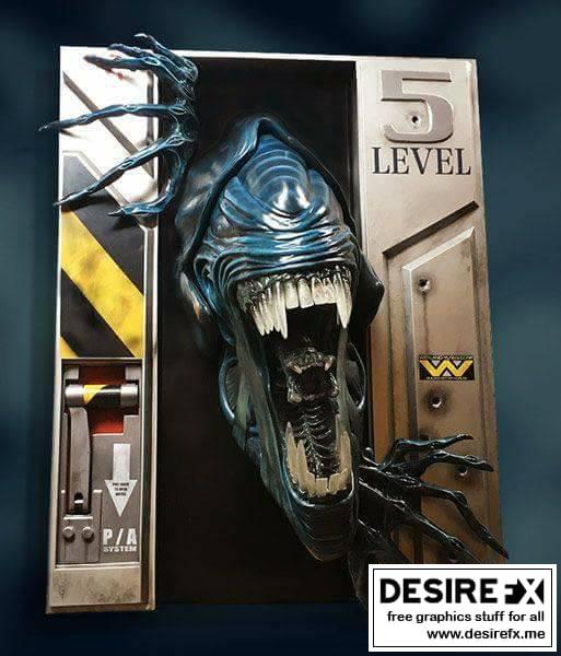 女王外星人——3D打印模型|Queen Alien – 3D Print