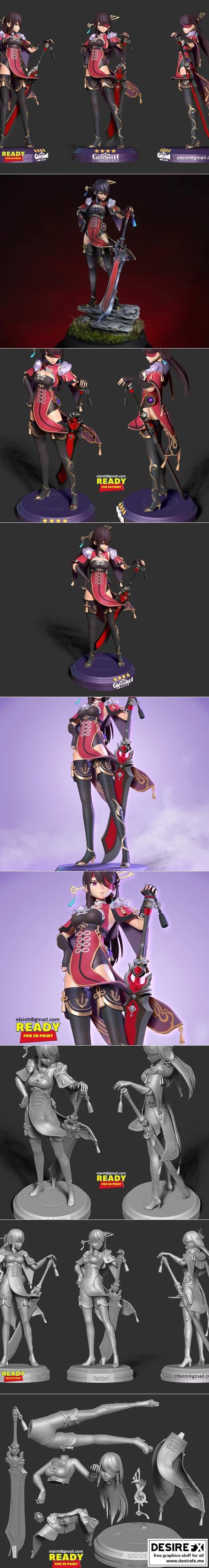 北斗——原神——3D打印模型|Beidou – Genshin – 3D Print Model