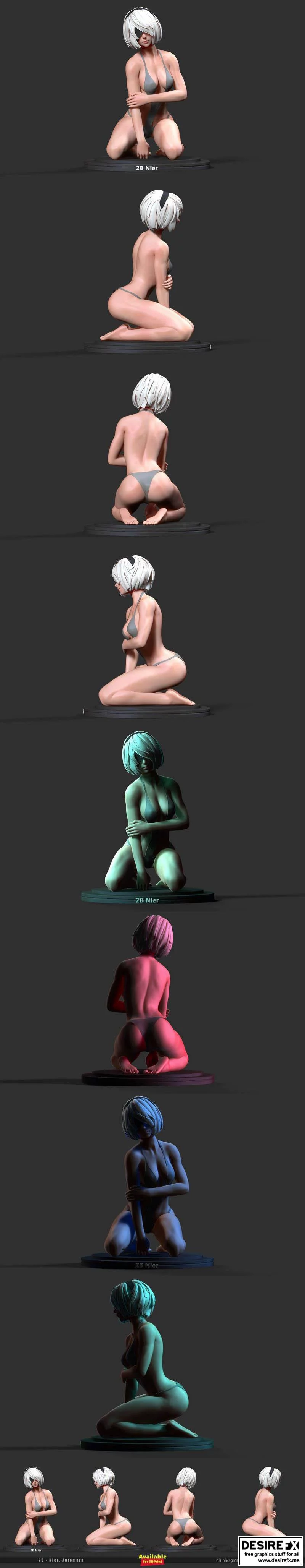 2B - Nier：自动人形 - 3D打印模型|2B – Nier – Automata – 3D Print Model