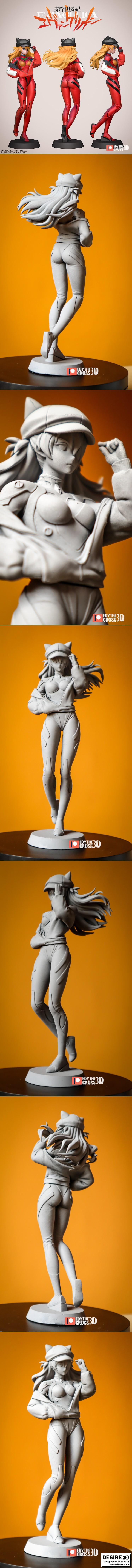 《新世纪福音战士：明日香·3D打印模型》|Asuka Langley – Evangelion – 3D Print Model