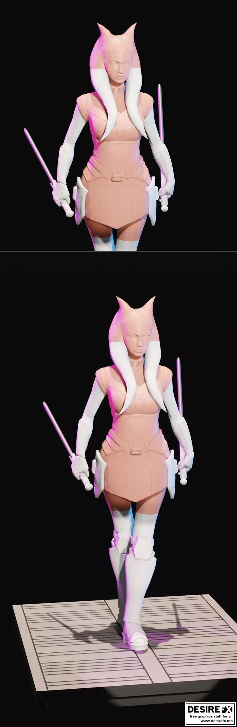 阿索卡·塔诺 3D打印模型|Ahsoka Tano – 3D Print Model