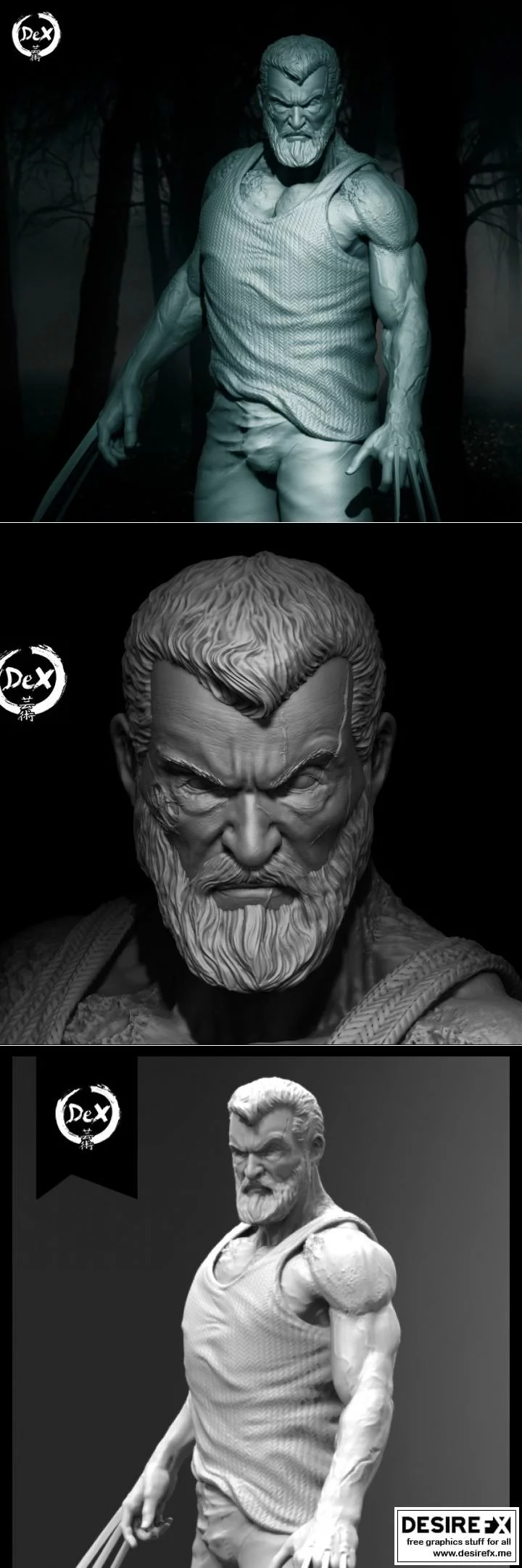 老约翰·罗兰德 3D打印模型|Old Man Logan – 3D Print Model