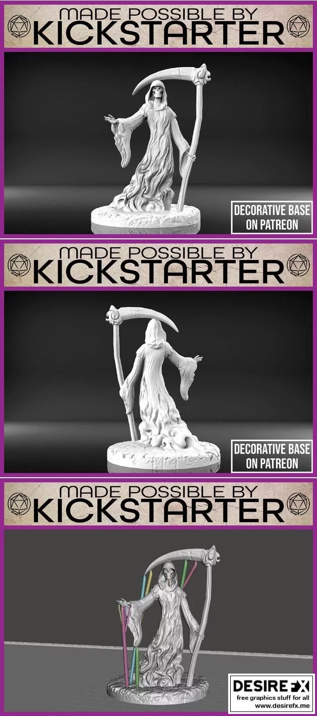 Grim Reaper – Tabletop Miniature – 3D Print Model