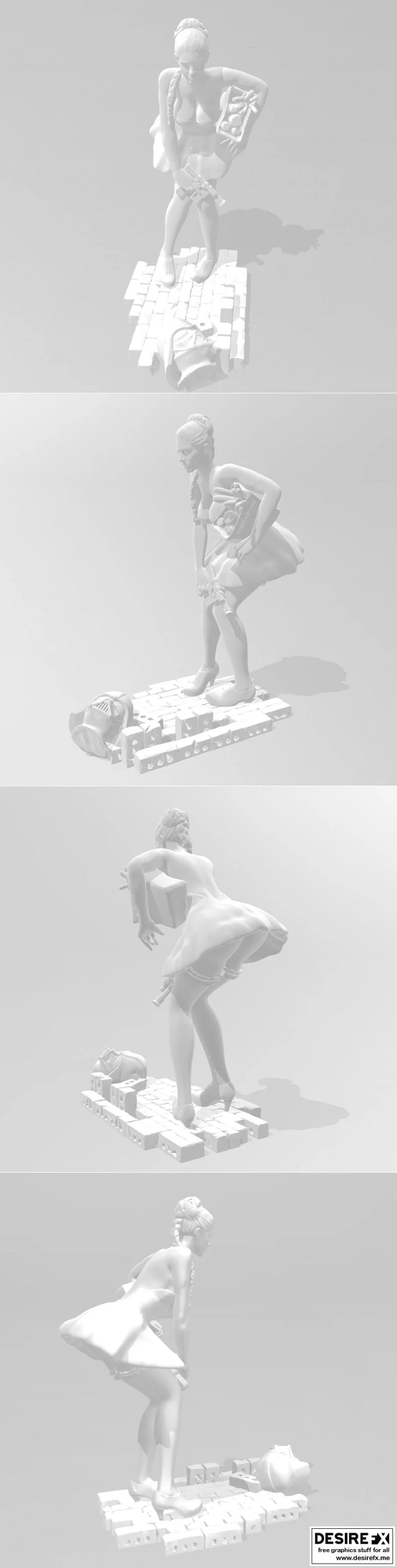 莱娅公主——购物场景——3D打印模型|Princess Leia – Do the Shopping – 3D Print Model