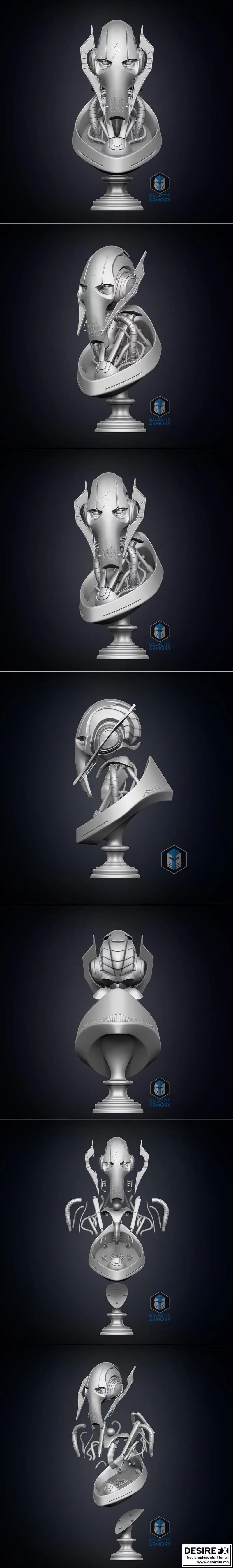 绝地威胁·格里弗斯 3D打印模型|General Grievous Bust – 3D Print Model