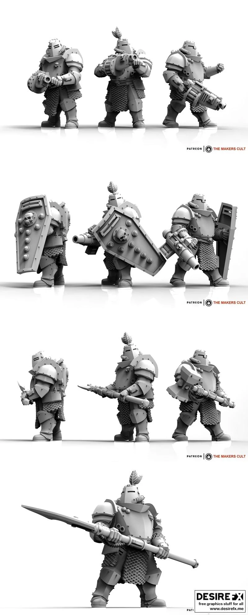 Feudal Guard Abhumans – By AiR – 3D Print Model