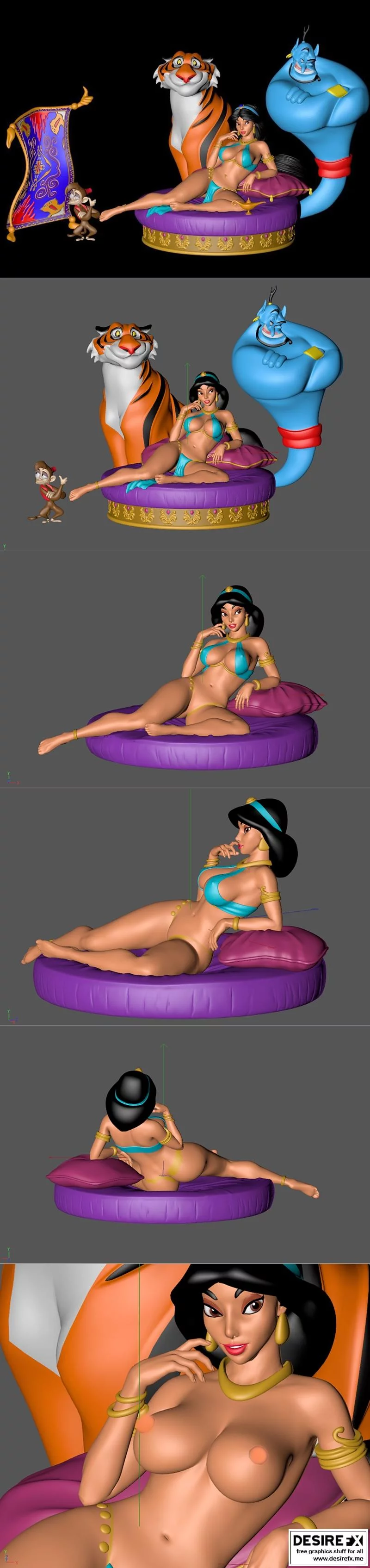 迪士尼茉莉花3D打印模型|Disney – Jasmine – 3D Print Model
