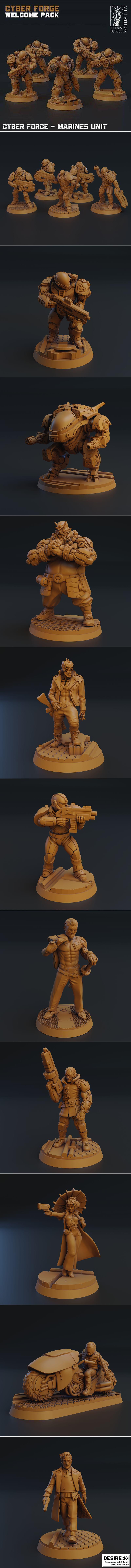 钛forge——赛博锻造系列欢迎礼包 3D打印模型|Titan Forge – Cyber Forge & Welcome Pack – 3D Print Model