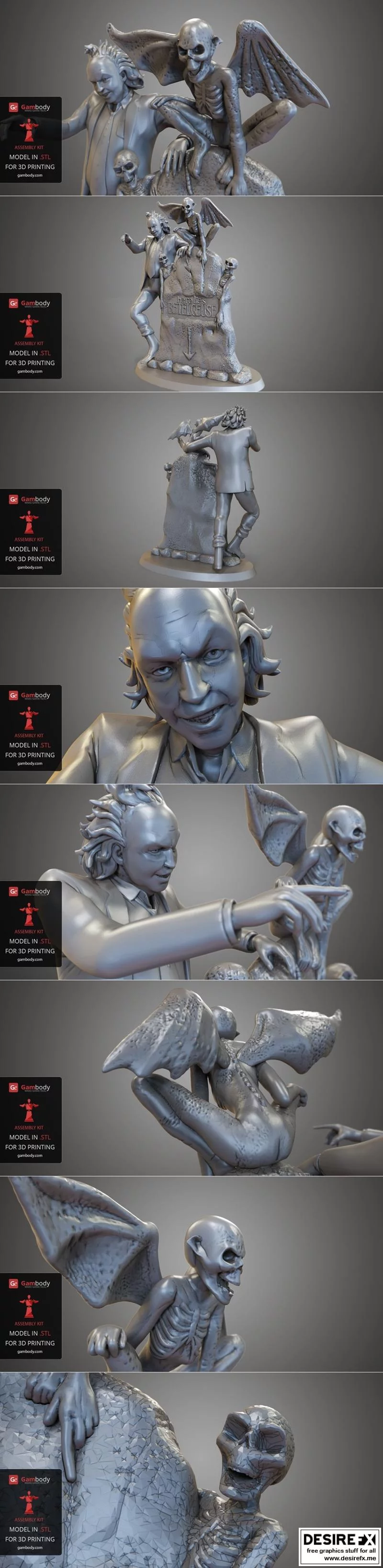 贝特 juice 3D打印微缩模型|Beetlejuice Figurine in Diorama – 3D Print Model