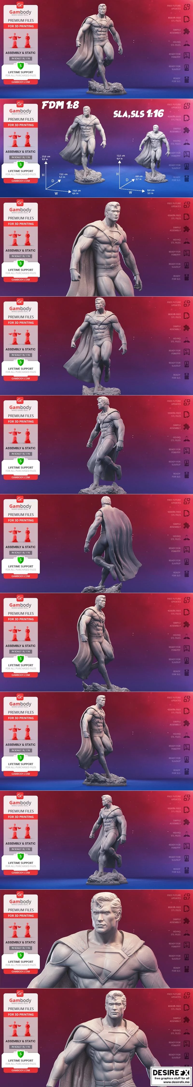 超人经典 3D打印模型|Superman Classic – 3D Print Model