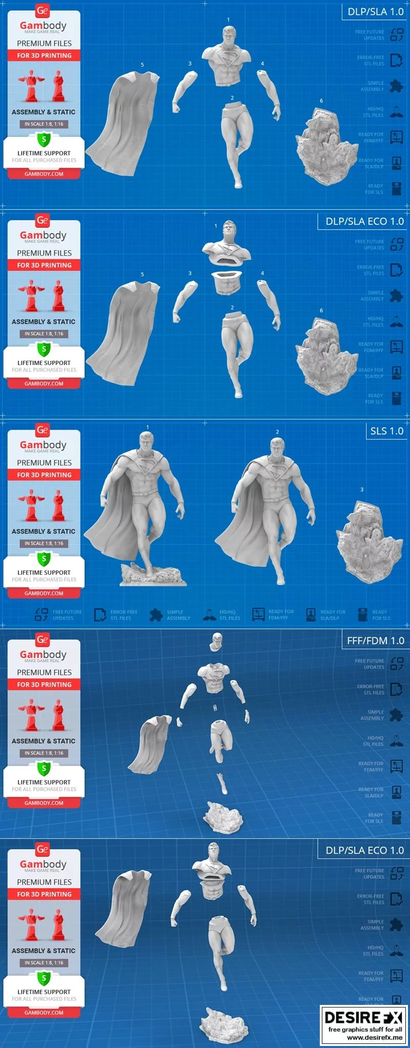 超人经典 3D打印模型|Superman Classic – 3D Print Model