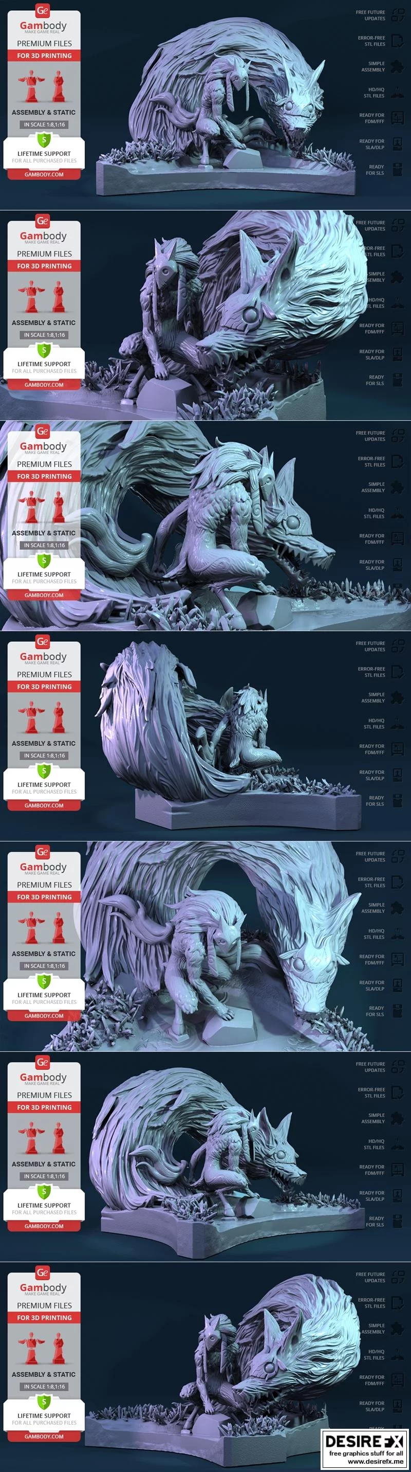 Kindred - 3D打印模型：动漫角色立体造型|Kindred – 3D Print Model