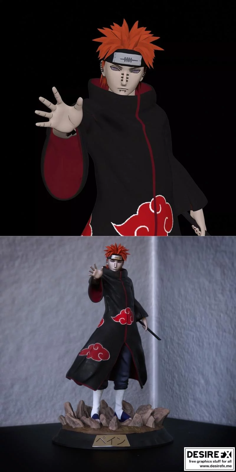 3D打印模型：痛苦——赛博朋克2077角色模型|Pain – 3D Print Model