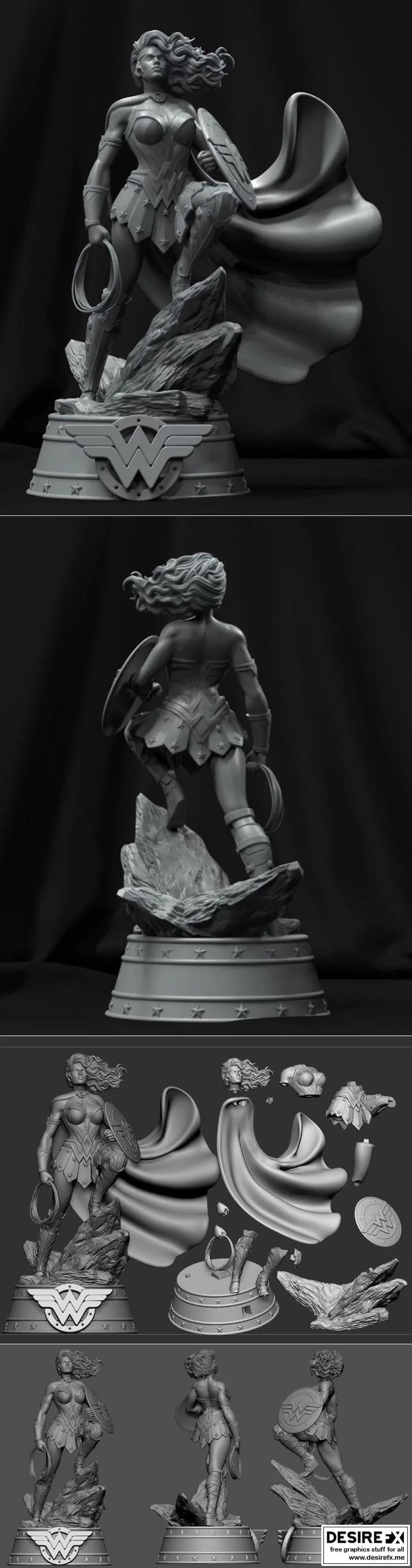 神奇女侠 3D打印模型|Wonder Woman – 3D Print Model