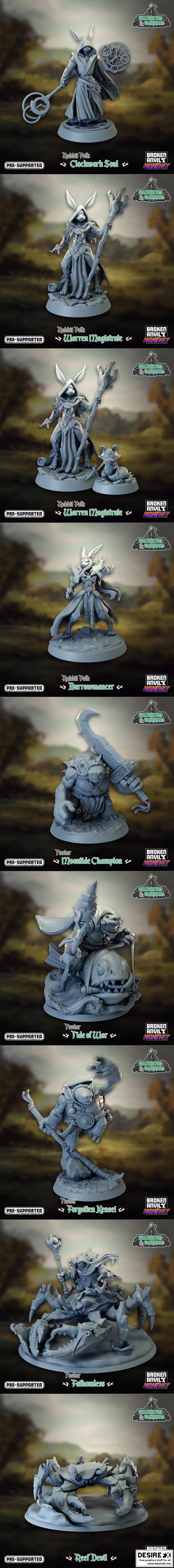 破碎之锤迷你模型——九月新品3D打印角色模型|Broken Anvil Miniatures september – 3D Print Model