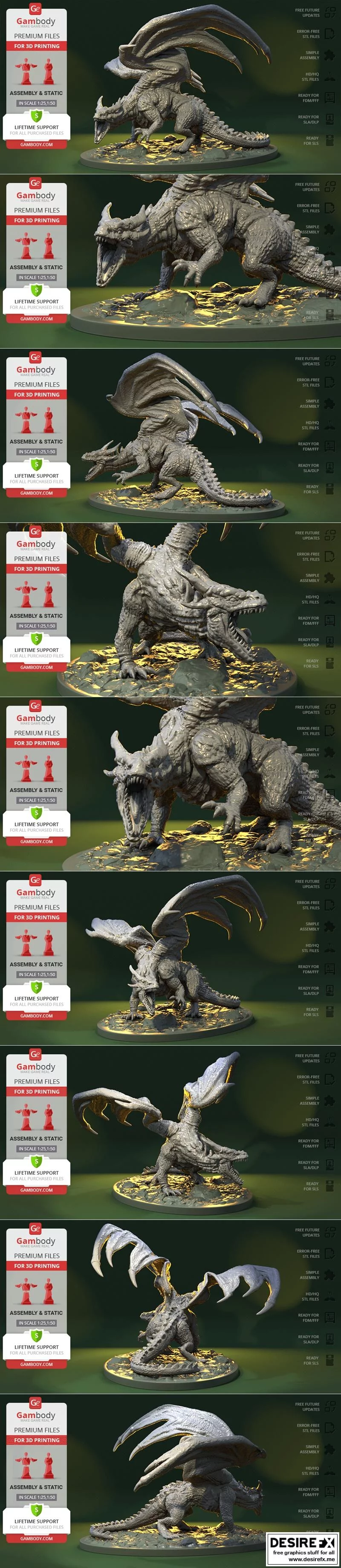 山龙——3D打印模型|Mountain Dragon – 3D Print Model