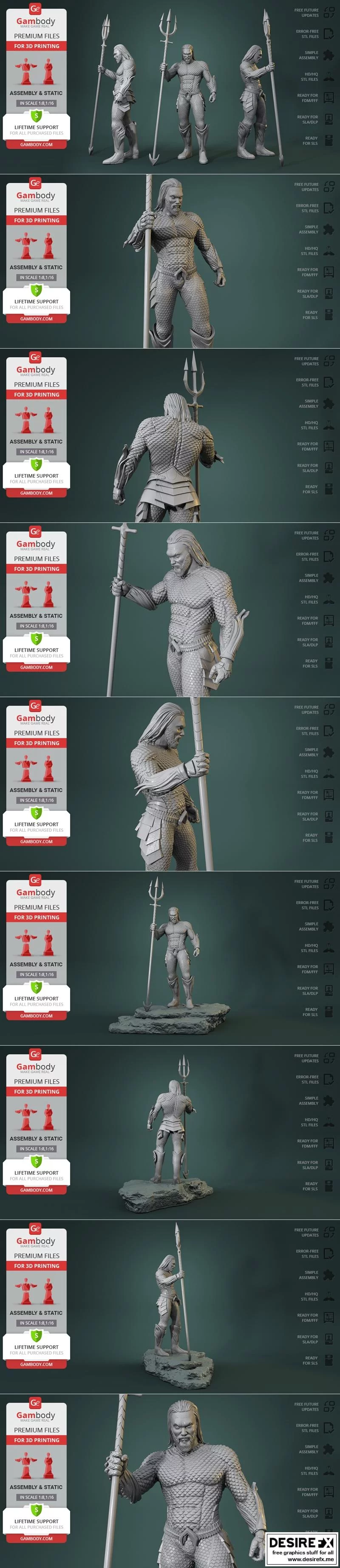 水之王：海底帝国3D打印模型|Aquaman King of Atlantis – 3D Print Model