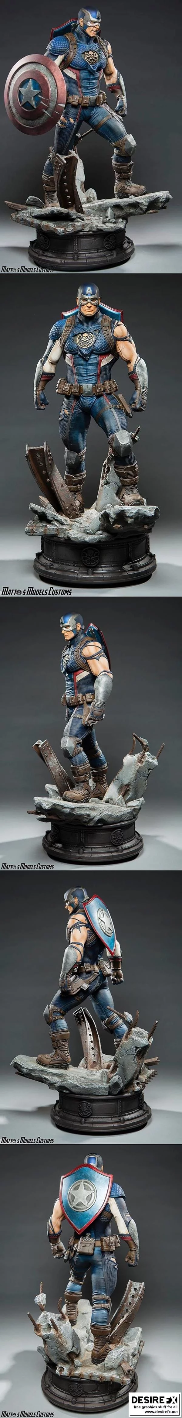 Matt’s Models定制版——美国队长秘密帝国3D打印模型|Matt’s Models Customs – Captain America Secret Empire – 3D Print Model