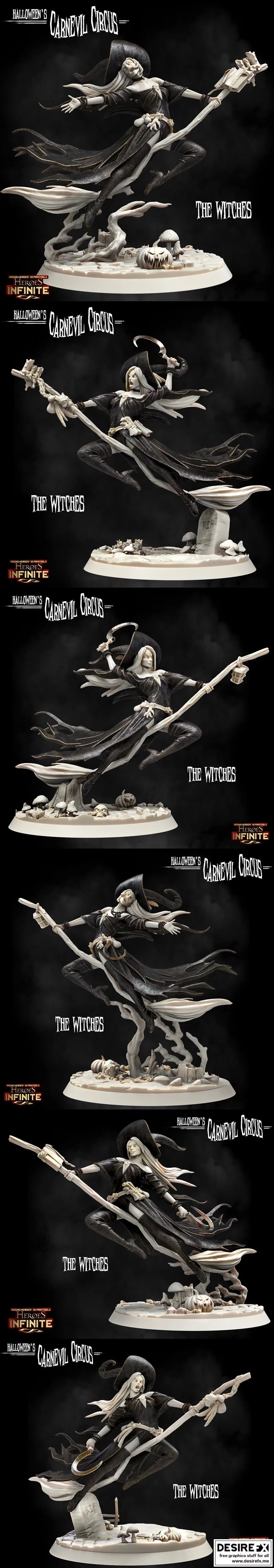 巫师系列3D打印模型|The Witches – 3D Print Model