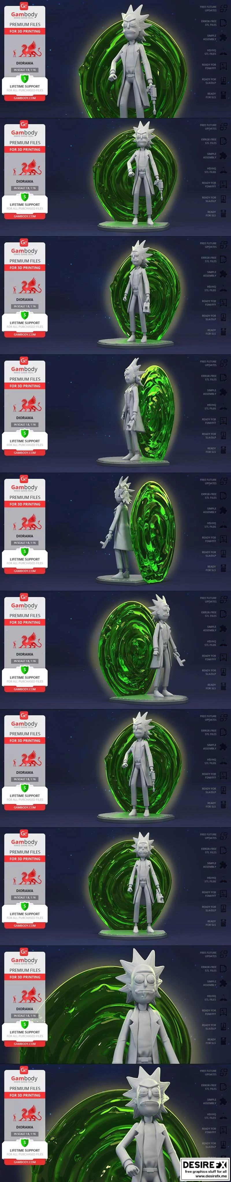 瑞克 3D打印模型|Rick – 3D Print Model