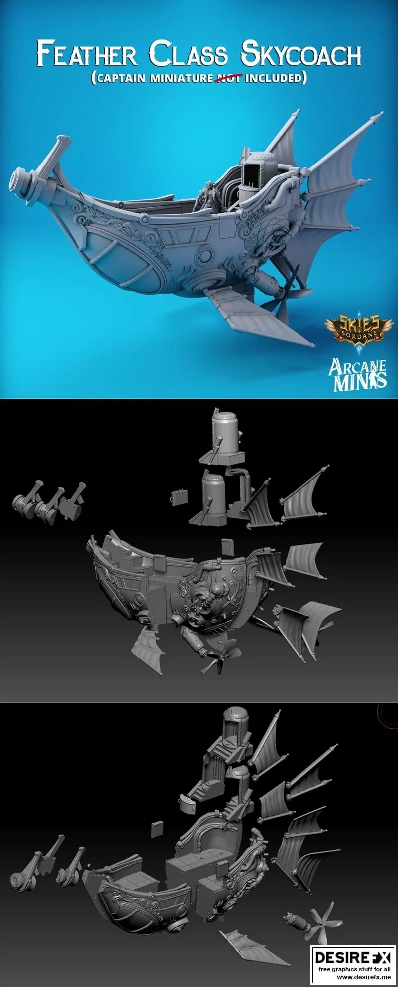 Feather Class Skycoach v1 3D打印模型|Feather Class Skycoach v1 – 3D Print Model