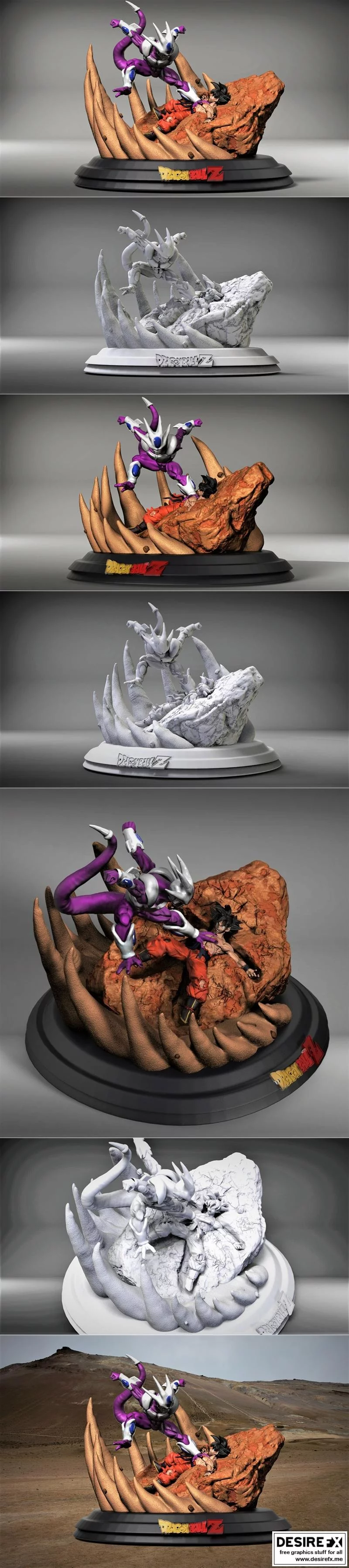 酷冷 vs 赛亚人——3D打印模型|Cooler Vs Goku – 3D Print Model