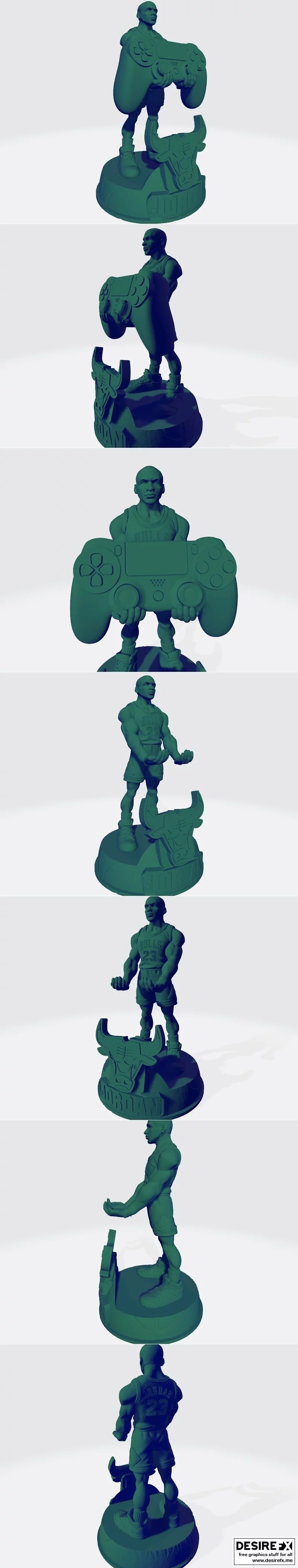 迈克尔·乔丹 joystick 3D打印模型|Soporte Joystick Michael jordan – 3D Print Model