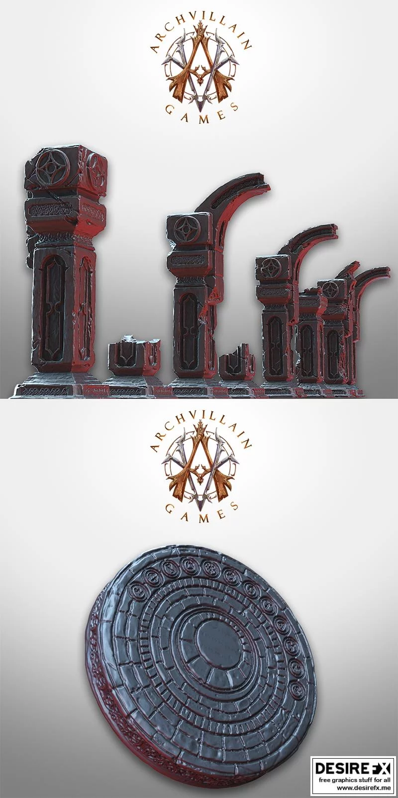 门户与支柱——3D打印动漫角色模型|Portal and Pillars – 3D Print Model