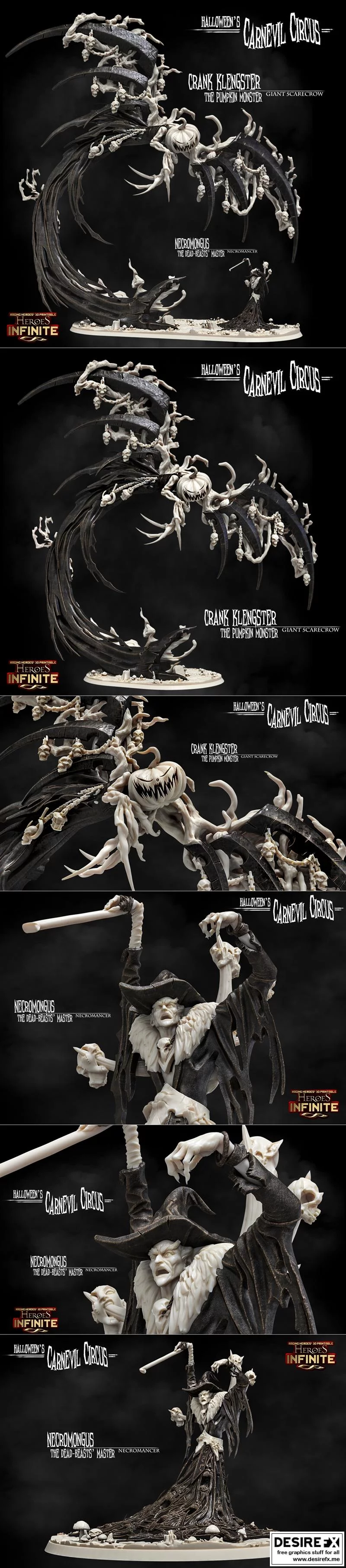 Necromongus及其来自异界的生物——3D打印模型|Necromongus And His Creatures From Beyond – 3D Print Model