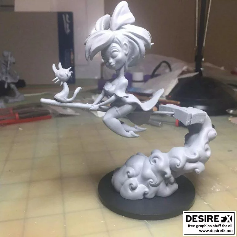 飞天巫女 3D打印模型|Flying Witch – 3D Print Model