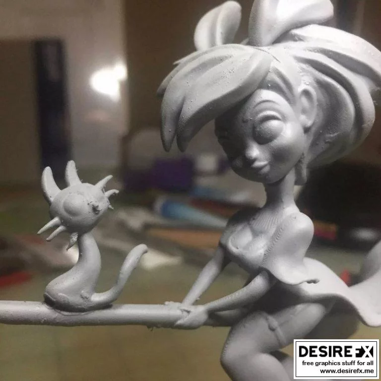 飞天巫女 3D打印模型|Flying Witch – 3D Print Model