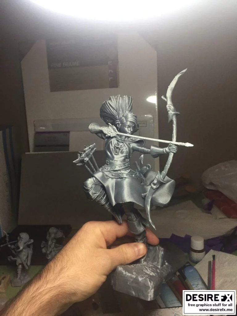 3D打印女弓箭手模型|Female Archer – 3D Print Model