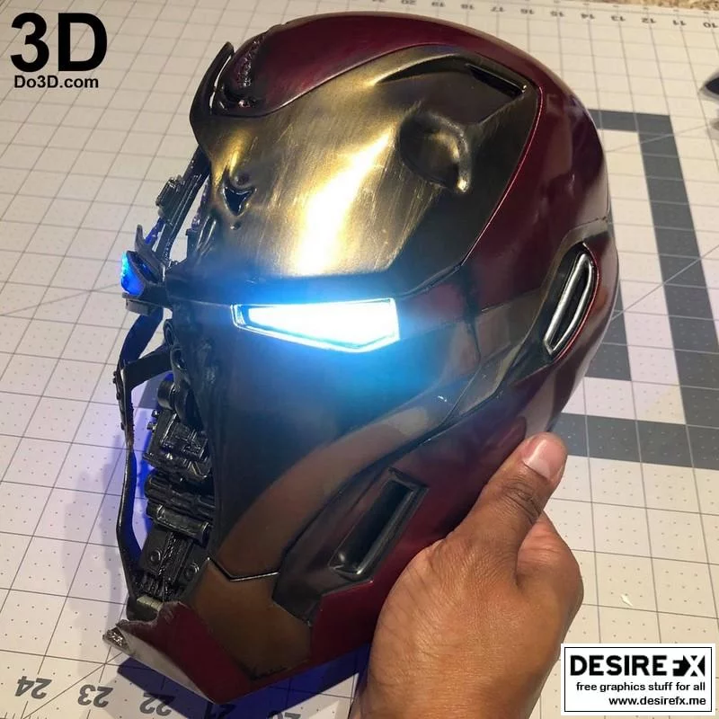 钢铁侠Mark 50受损碎裂头盔Endgame 3D打印模型|Iron Man Mark L MK 50 Damaged Smashed Helmet Endgame – 3D Print Model