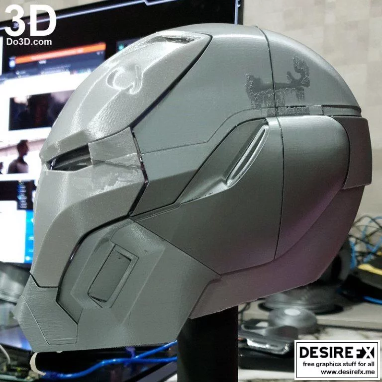 钢铁侠Mark 50受损碎裂头盔Endgame 3D打印模型|Iron Man Mark L MK 50 Damaged Smashed Helmet Endgame – 3D Print Model